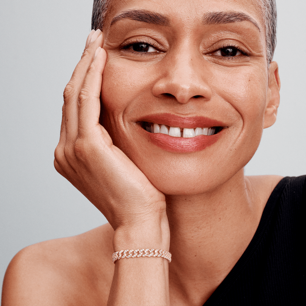 Κουβανικό Βραχιόλι | Πλατινένιο Λευκό