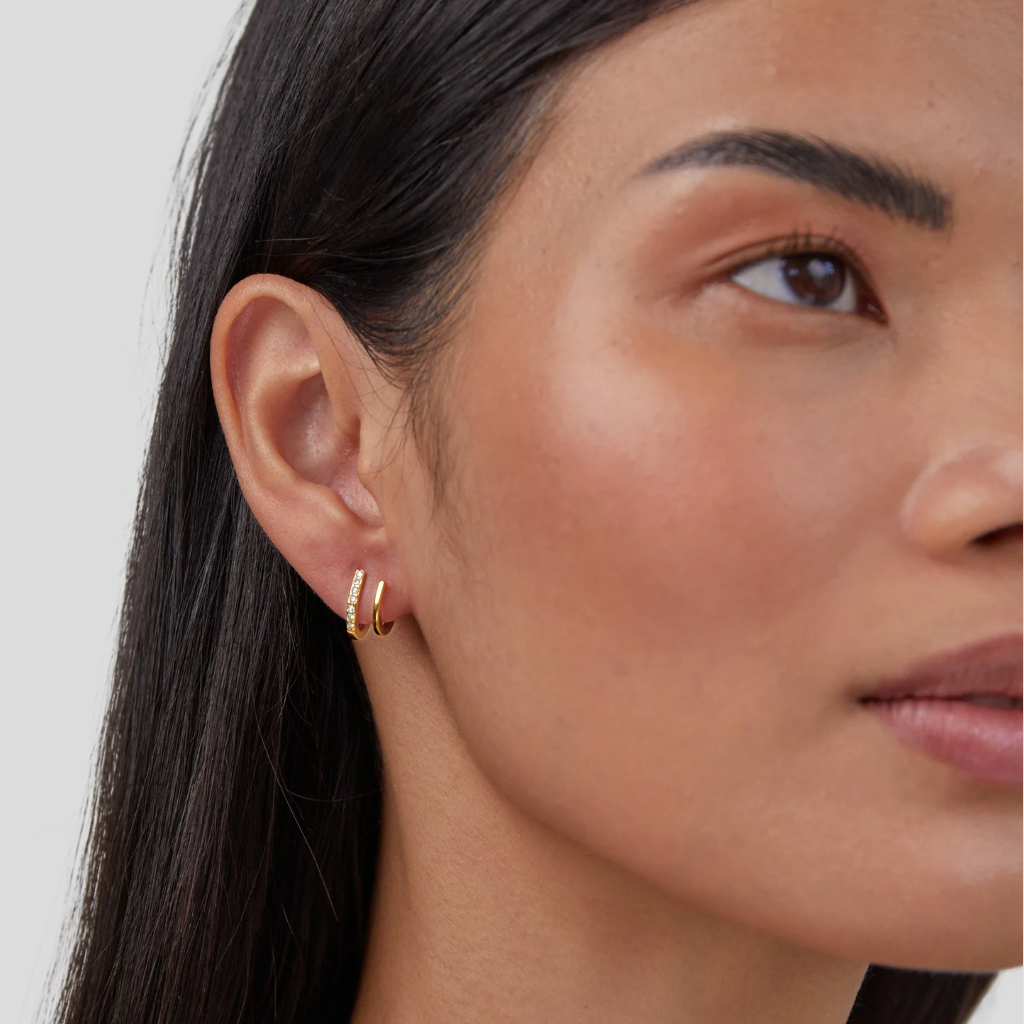 Χρυσά & Κρυστάλλινα Σκουλαρίκια Κράλεν