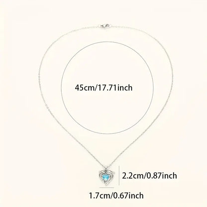 Κολιέ Δίδυμου με Καρδιά της Θάλασσας | Λευκόχρυσο