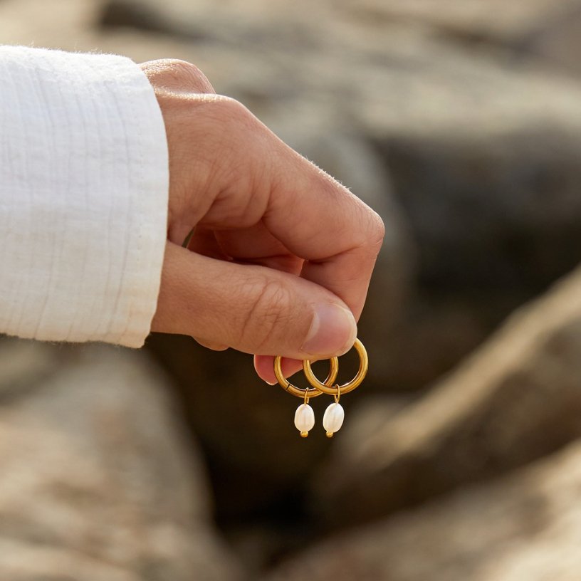 Μενταγιόν με μαργαριτάρια γλυκού νερού