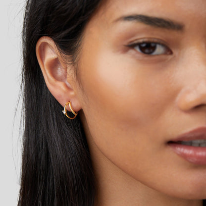 Χρυσά Σκουλαρίκια Artie Crystallia